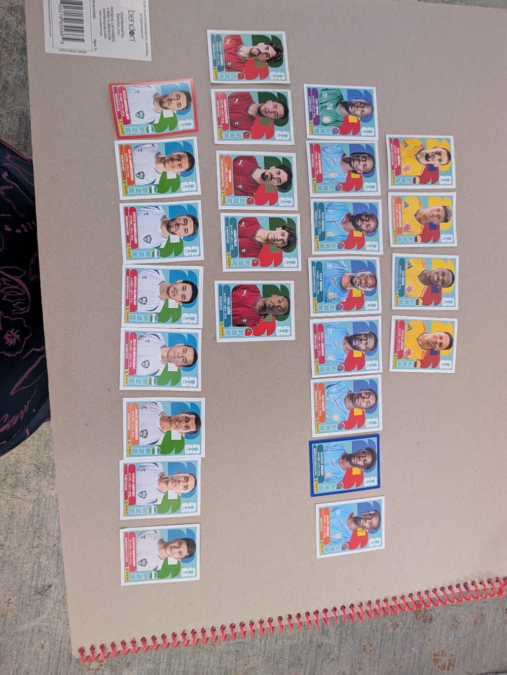 Panini World Cup 2026 Soccer Collectible Sticker Cards- Group K-Por, Cod,Uzb,Col